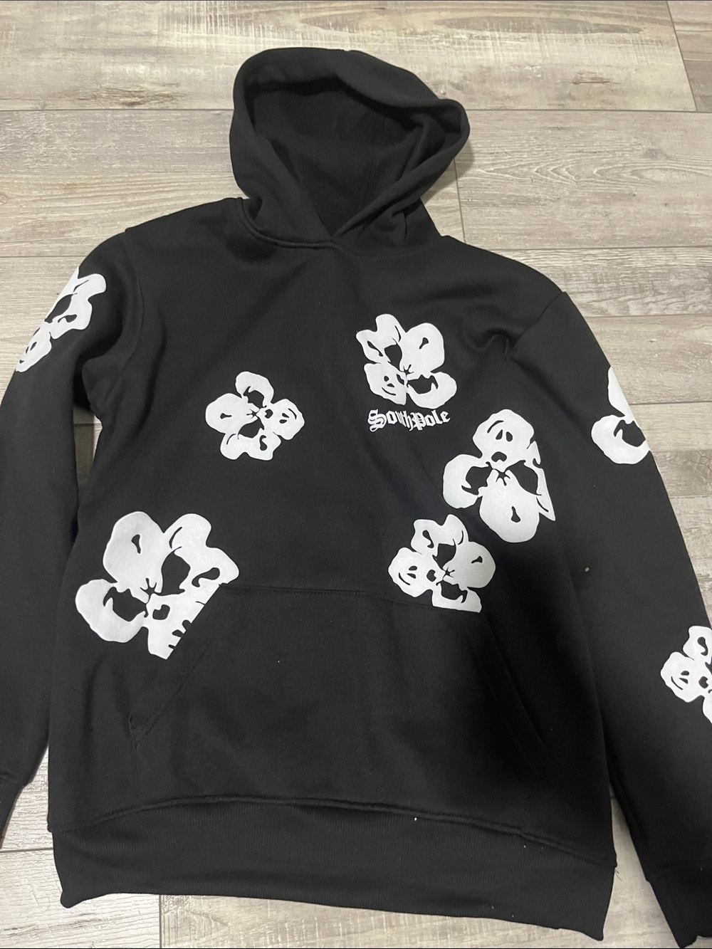 Southpole Black Hoodie with Red Logo Tag